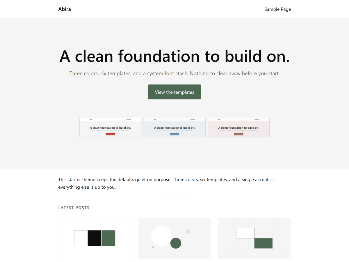 369Theme開発のWordPressテーマ「Abira」のサイト画面